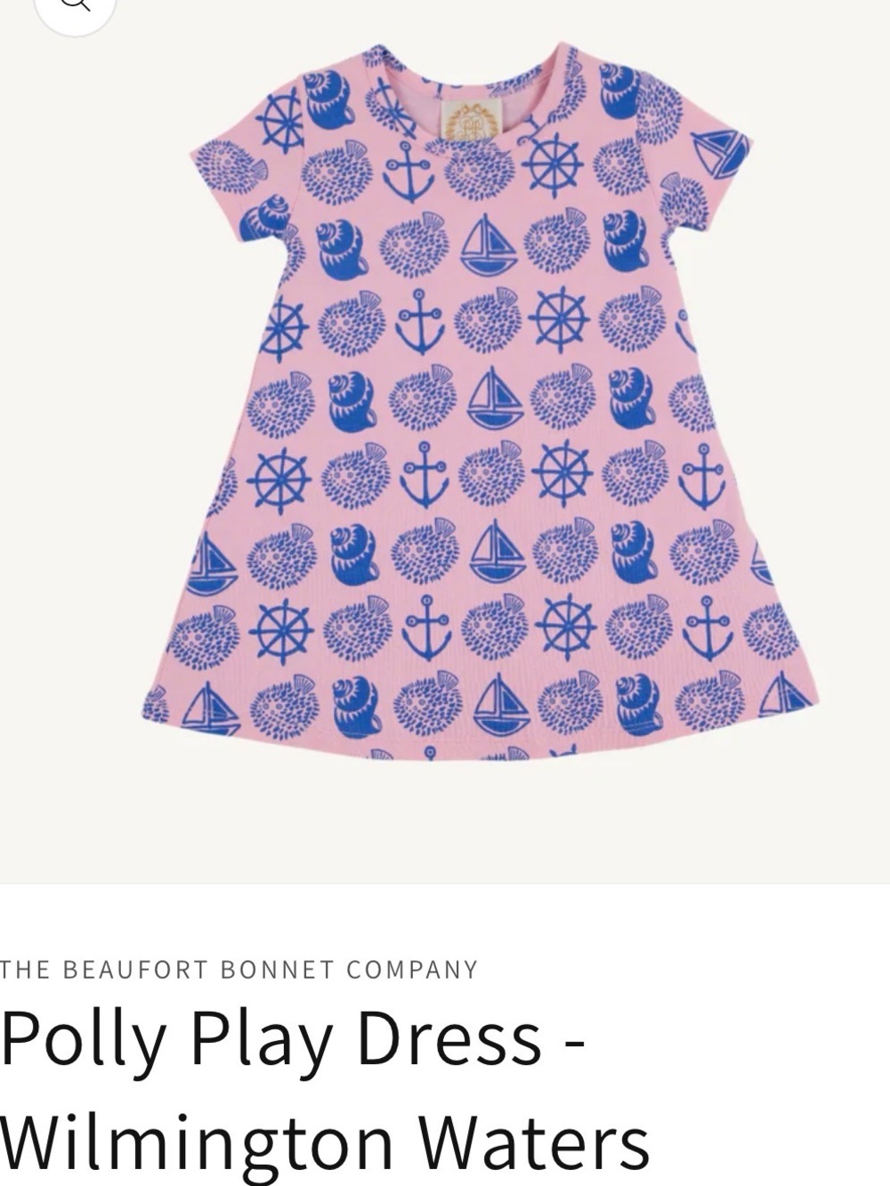 EUC size 5 TBBC  Pink Polly play dress with Wilmington Waters  Print